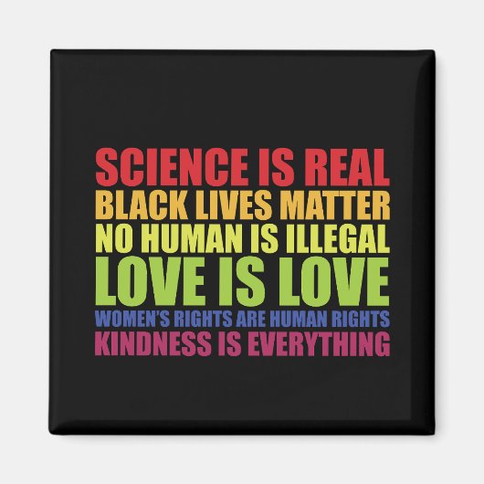 科学は実在黒衆問題LGBTプライド マグネット (正面)