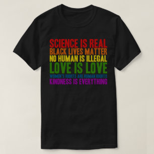 科学は実質の黒い生命問題のTシャツです Tシャツ