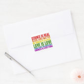 科学は愛実在は愛のステッカー スクエアシール (封筒)