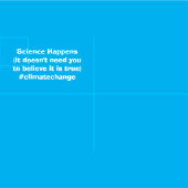 科学は旗気候変動の印の旗の起こります ファブリック (タイル)