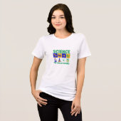 科学は最もクールな元素 トライブレンドTシャツ (正面全面)