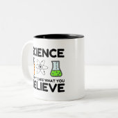 科学は気にお前の物信じ質 ツートーンマグカップ (正面左)