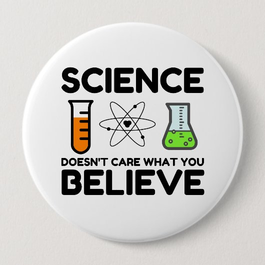 科学は気にお前の物信じ質 缶バッジ (正面)