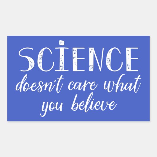 科学は気にお前の物信じ質 長方形シール (正面)