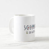 科学は生命なり コーヒーマグカップ (正面左)