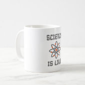 科学は生命なり コーヒーマグカップ (正面左)