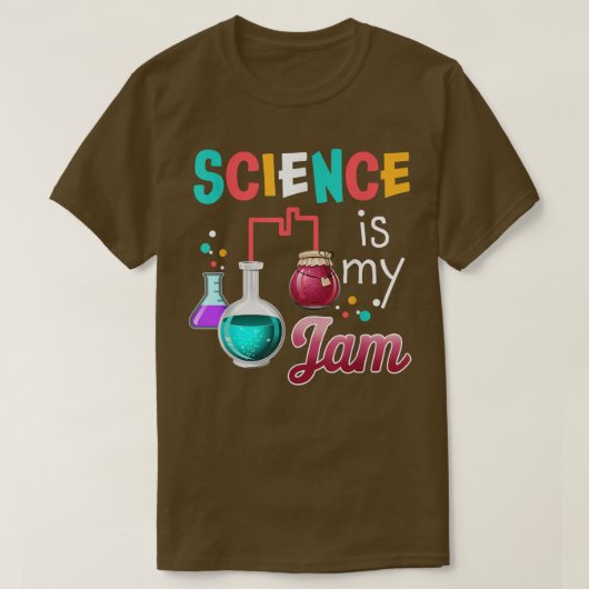 科学は私のジャムおもしろい先生科学研究所 Tシャツ (デザイン正面)
