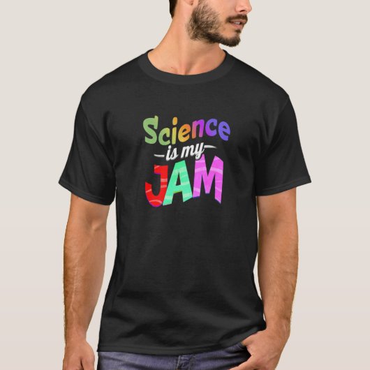 科学は私のジャム – 科学先生プレミアム Tシャツ (正面)