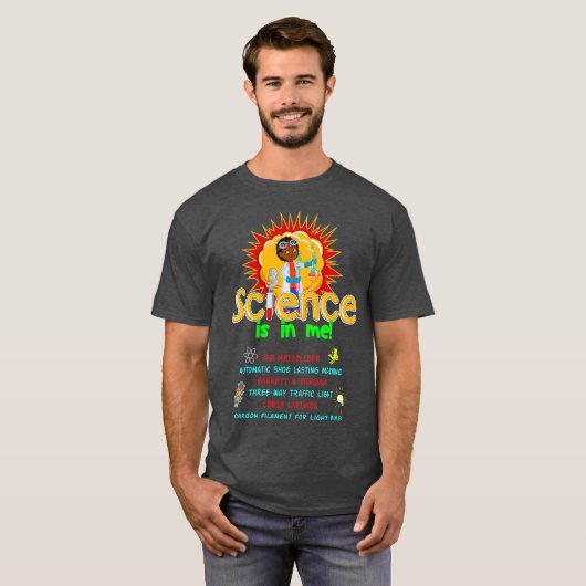 科学は私の黒人歴史発明家で Tシャツ (正面フル)