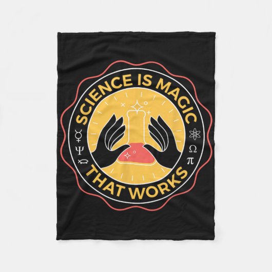 科学は科学を行う魔法 フリースブランケット (正面)