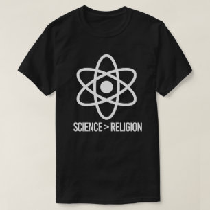科学は素晴らし宗教に勝る Tシャツ