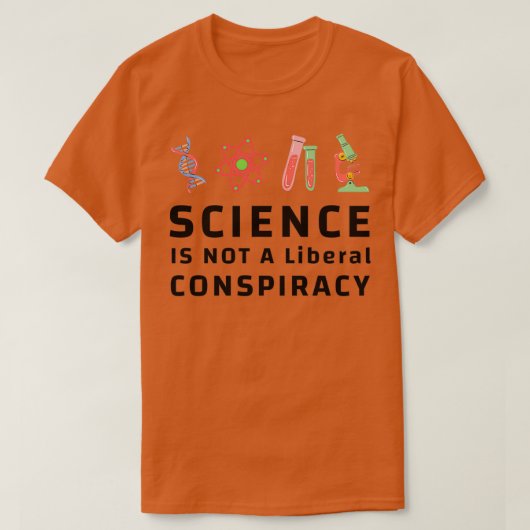 科学は自由主義の3 Tシャツ (デザイン正面)