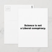 科学は陰謀ではない自由主義の ポストカード (正面/裏面)
