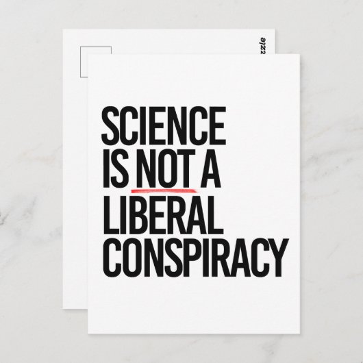 科学は陰謀ではない自由主義の ポストカード (正面/裏面)