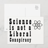 「科学は陰謀ではない自由主義の」編集可能 ポストカード (正面/裏面)