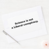 科学は陰謀ではない自由主義の 長方形シール (封筒)