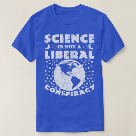 科学は陰謀自由主義のではないおもしろい- Scienc Tシャツ (デザイン正面)
