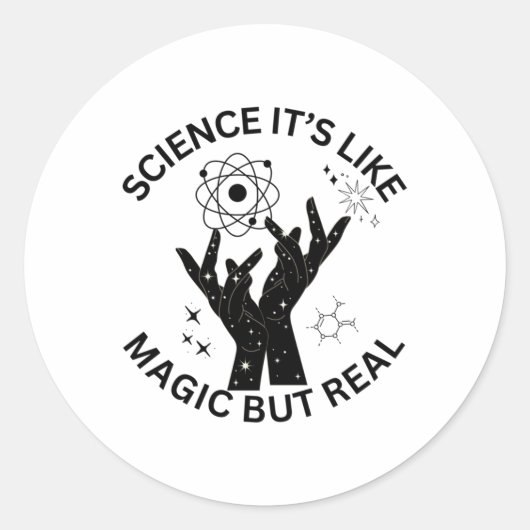 科学は魔法だがステッ実在ク1 ラウンドシール (正面)