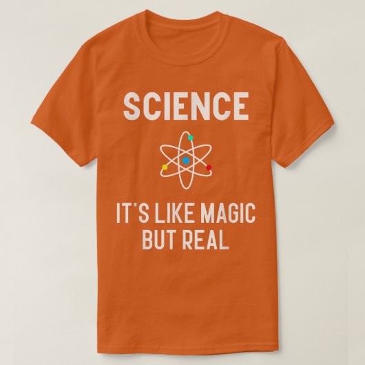 科学は魔法だが物理実在学生Tだ Tシャツ (デザイン正面)
