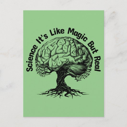 科学は魔法だ実在が ポストカード (正面)