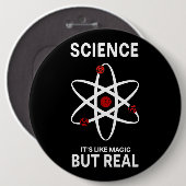 科学は魔法だ実在が。科学への贈り物 缶バッジ (正面&裏面)