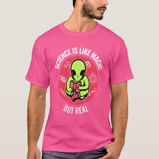 科学は魔法だ実在が Tシャツ (正面)