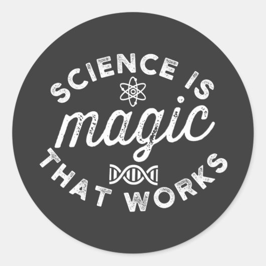 科学は魔法だ。 ラウンドシール (正面)
