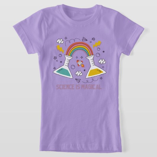 科学は魔法だ Tシャツ (レイダウン)