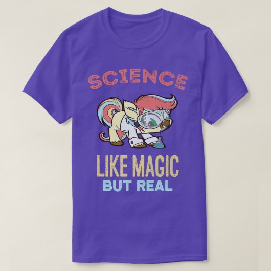 科学は魔法に似ているが実在学生のおもしろいPr Tシャツ (デザイン正面)
