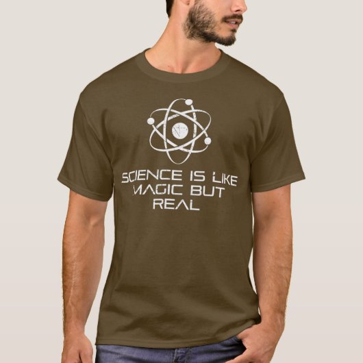 科学は魔法に似ているが実在科学原子 Tシャツ (正面)