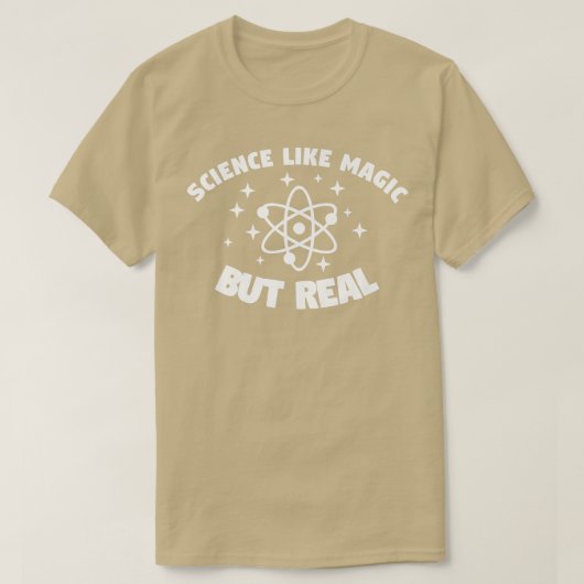 科学は魔法のようだが本当の先生が教える教育 Tシャツ (デザイン正面)