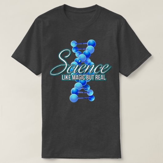 科学は魔法のようだが科学実在者のシャおもしろいツ Tシャツ (デザイン正面)