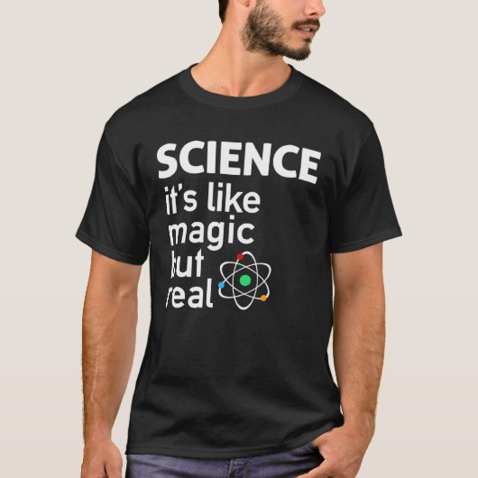 科学は魔法のようだけど実在する Tシャツ (正面)