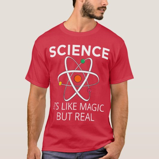科学は魔法みたいだけど本当だ Teacher Student ギフト Tシャツ (正面)