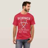 科学は魔法みたいだけど本当だ Teacher Student ギフト Tシャツ (正面フル)