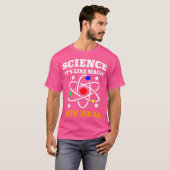科学は魔法みたいだけど本物 科学者 キッズ Tシャツ (正面フル)
