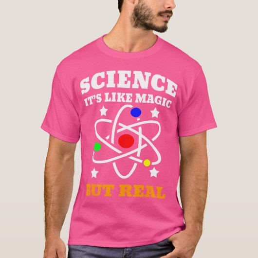 科学は魔法みたいだけど本物 科学者 キッズ Tシャツ (正面)