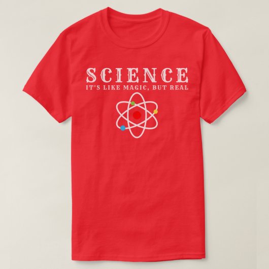 科学は魔法14実在だ Tシャツ (デザイン正面)