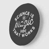科学は、機能する魔法である ラージ壁時計 (傾斜)