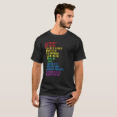 科学はLGBT実在-Qレインボー国旗のプライドゲイプロ Tシャツ (正面フル)