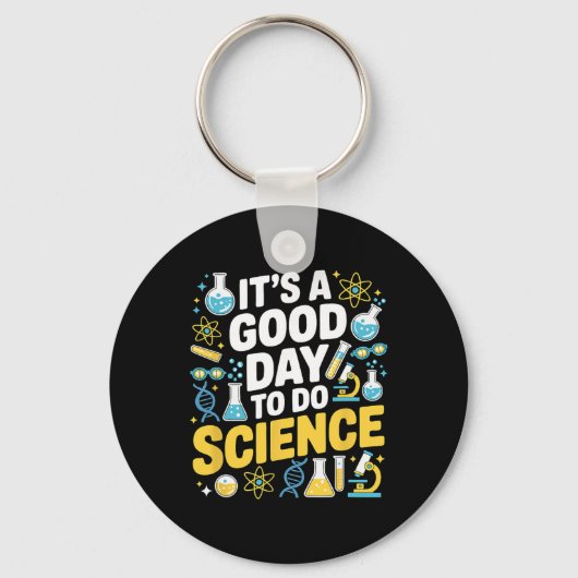 科学をするのに良い日 先生 愛好者 学校 STEM キーホルダー (正面)