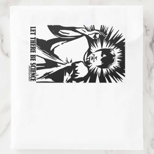 科学をやろう 長方形シール (バッグ)