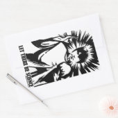 科学をやろう 長方形シール (封筒)