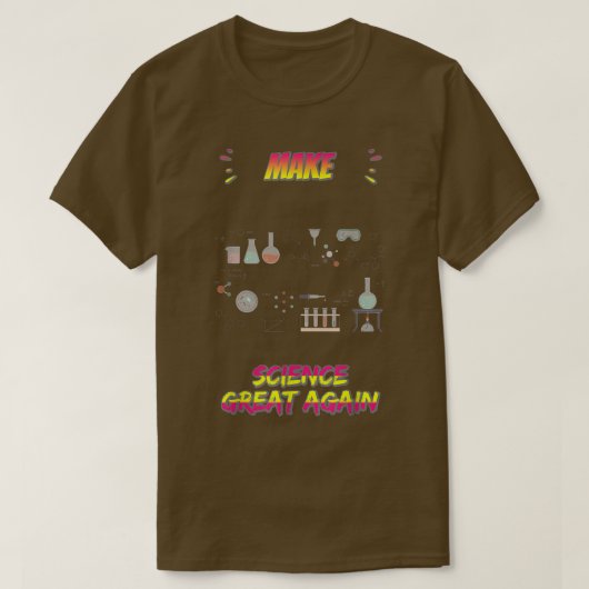 科学を再素晴らしび科学おもしろい引用文に Tシャツ (デザイン正面)