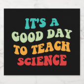 科学を学ぶには良い教え日だ スパークリングワインラベル (シングルラベル)