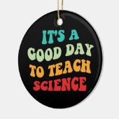 科学を学ぶには良い教え日だ セラミックオーナメント (左)