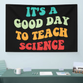科学を学ぶには良い教え日だ 横断幕 (トレードショー)
