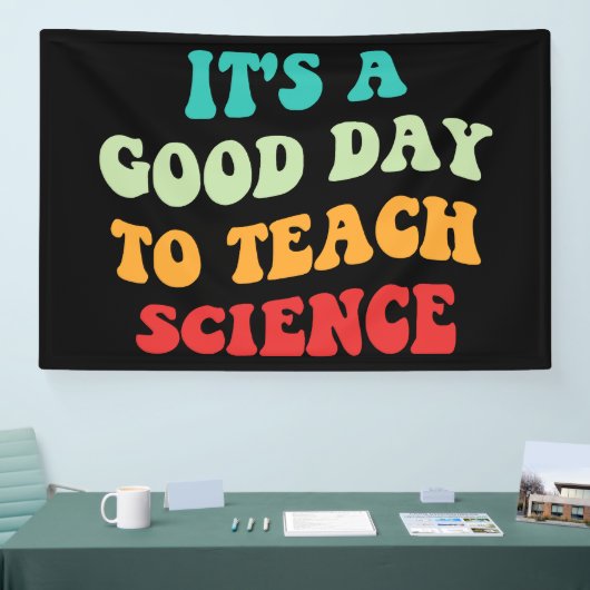 科学を学ぶには良い教え日だ 横断幕 (トレードショー)