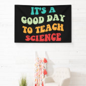 科学を学ぶには良い教え日だ 横断幕 (インサイチュ)