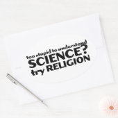 科学を理解するには愚か過ぎる? 楕円形シール (封筒)